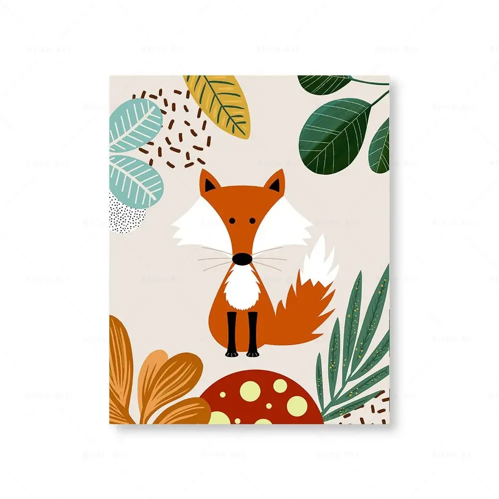 Baby Nursery Prints - 2026Monkey Lion Giraffe Bird Zebra Elephant