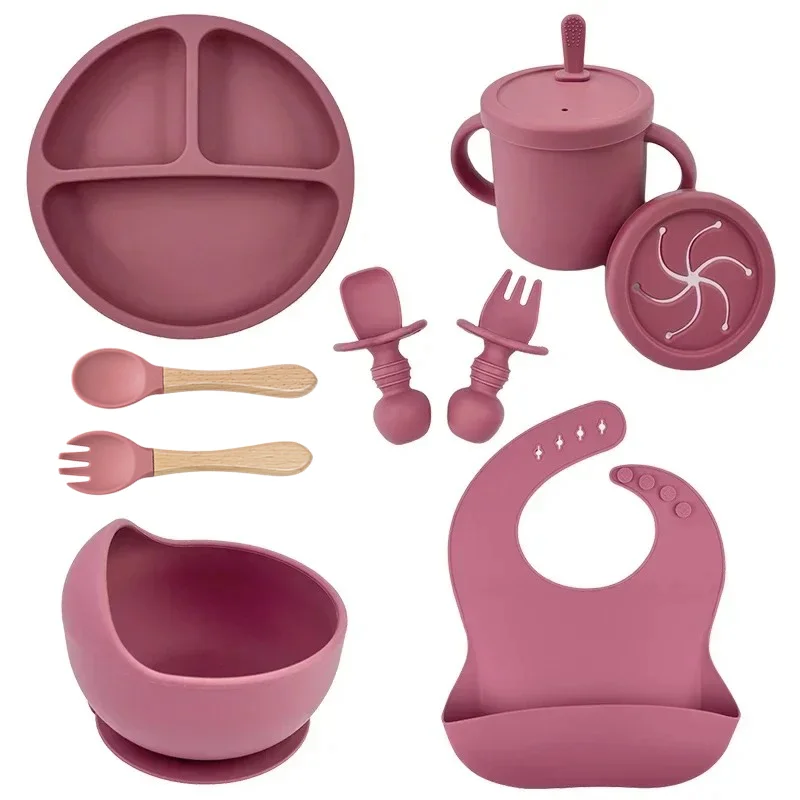 Baby Nursery Accessories - Food Grade Silicone Child Dish Set