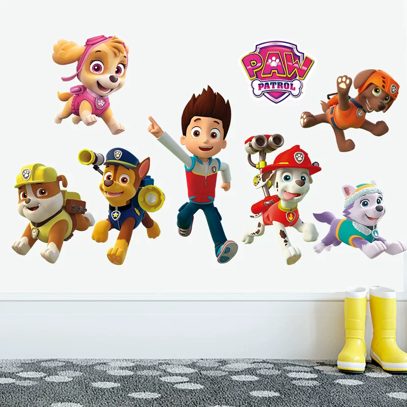 Baby Nursery Wall Decals - Cartoon Pawed Patrol Wall Stickers For