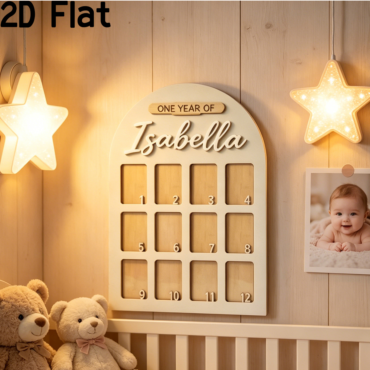 Baby Nursery Baby - 1Pc Custom Photo Record Board Wooden