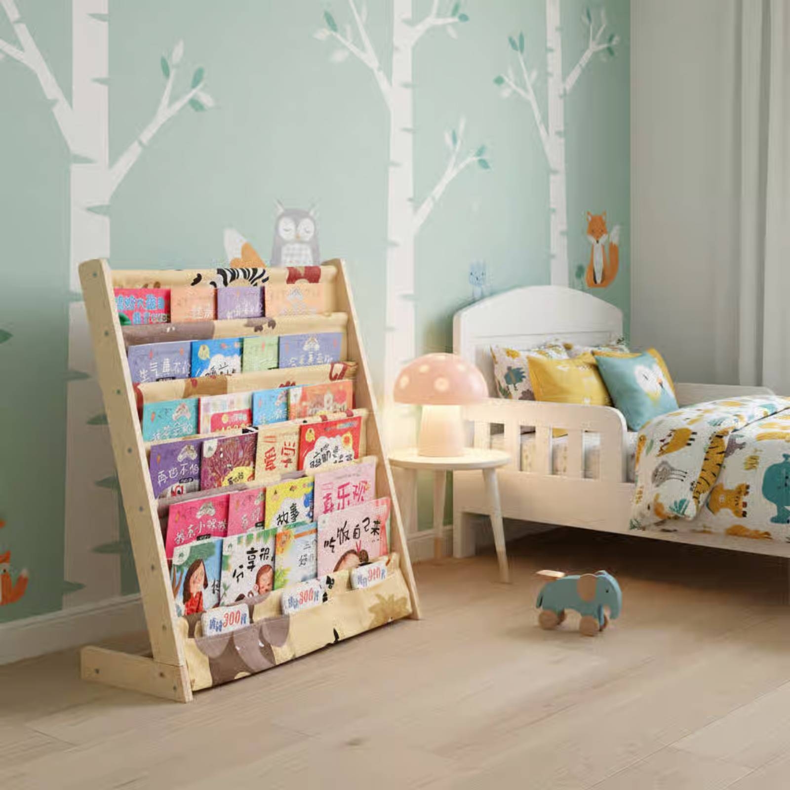 Baby Nursery Bookcase - Children's Picture Book Rack Solid Wood