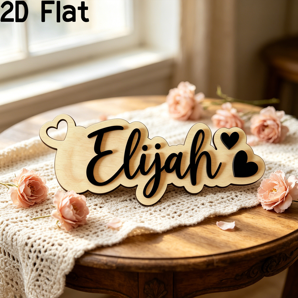 Baby Nursery Baby - 1Pc Custom Love Decor Wooden Acrylic