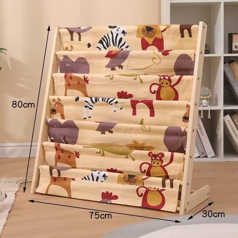 Baby Nursery Bookcase - Household Solid Wood Floor To Ceiling