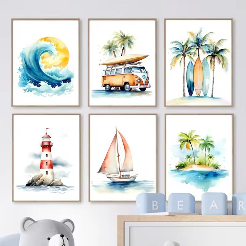 Surf Ocean Themed Nursery Beac - Baby Nursery Mirror avis et prix