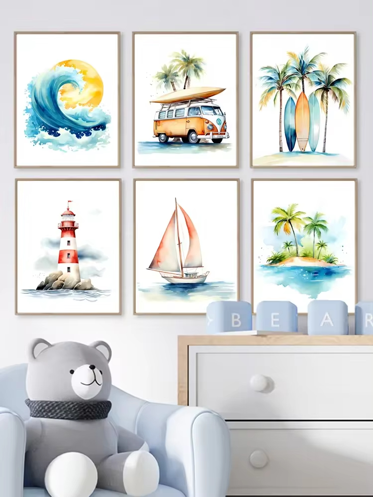 Surf Ocean Themed Nursery Beac - Baby Nursery Mirror avis et prix