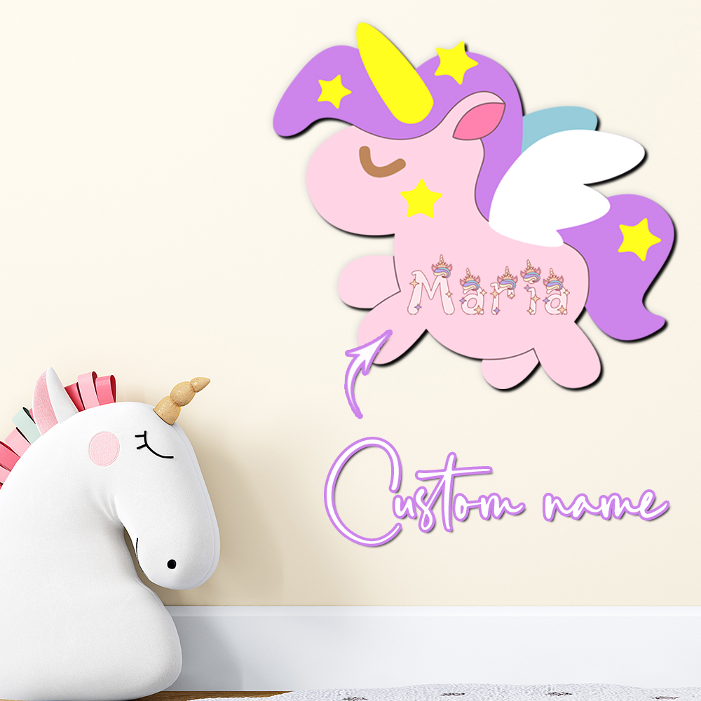 Custom Unicorn Wooden Name Sig - Baby Nursery Wall Decor avis et prix