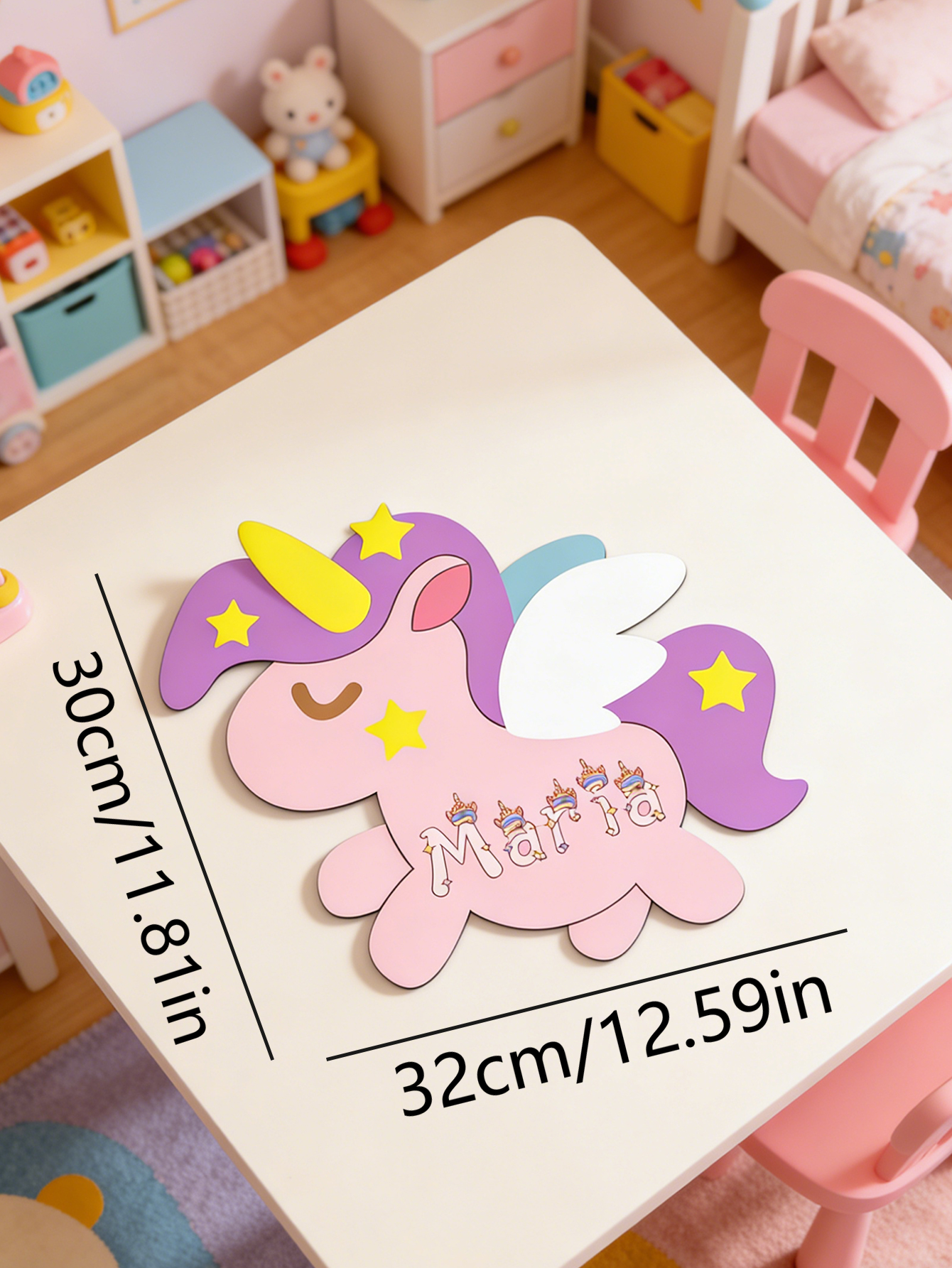 Custom Unicorn Wooden Name Sig - Baby Nursery Wall Decor avis et prix