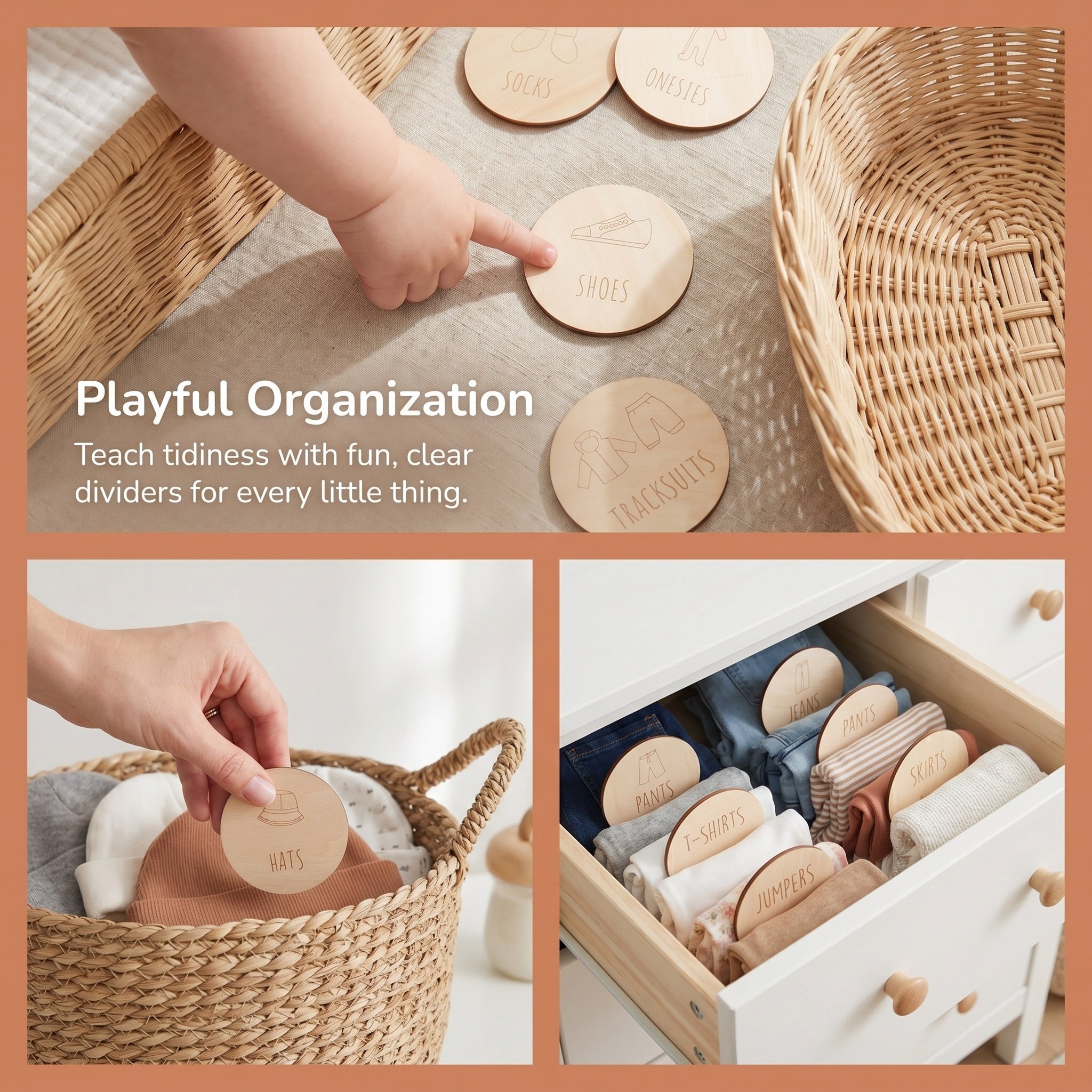 23pcs Wooden Nursery Labels Fo - Baby Nursery Closet Organization avis et prix