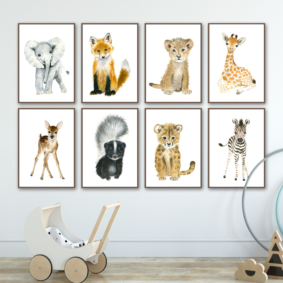 Elephant Fox Zebra Giraffe Leo - Baby Nursery Mirror avis et prix