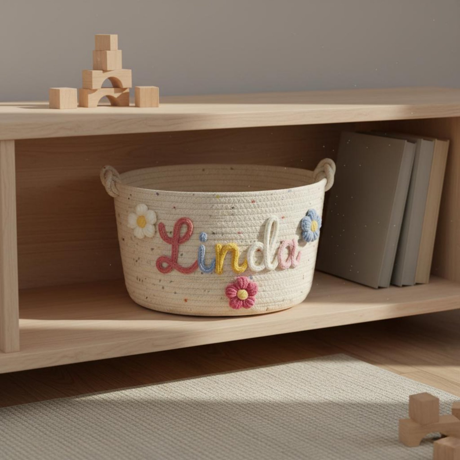 Embroidered Name Nursery Conta - Baby Nursery Fabric avis et prix