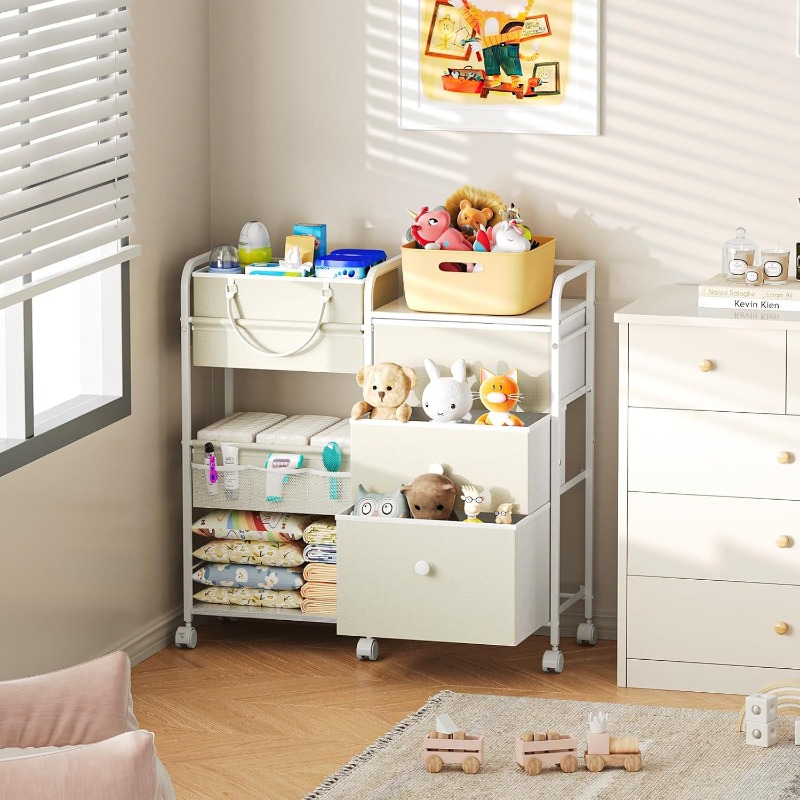 Large Capacity Baby Diaper Org - Baby Nursery Utility Cart avis et prix