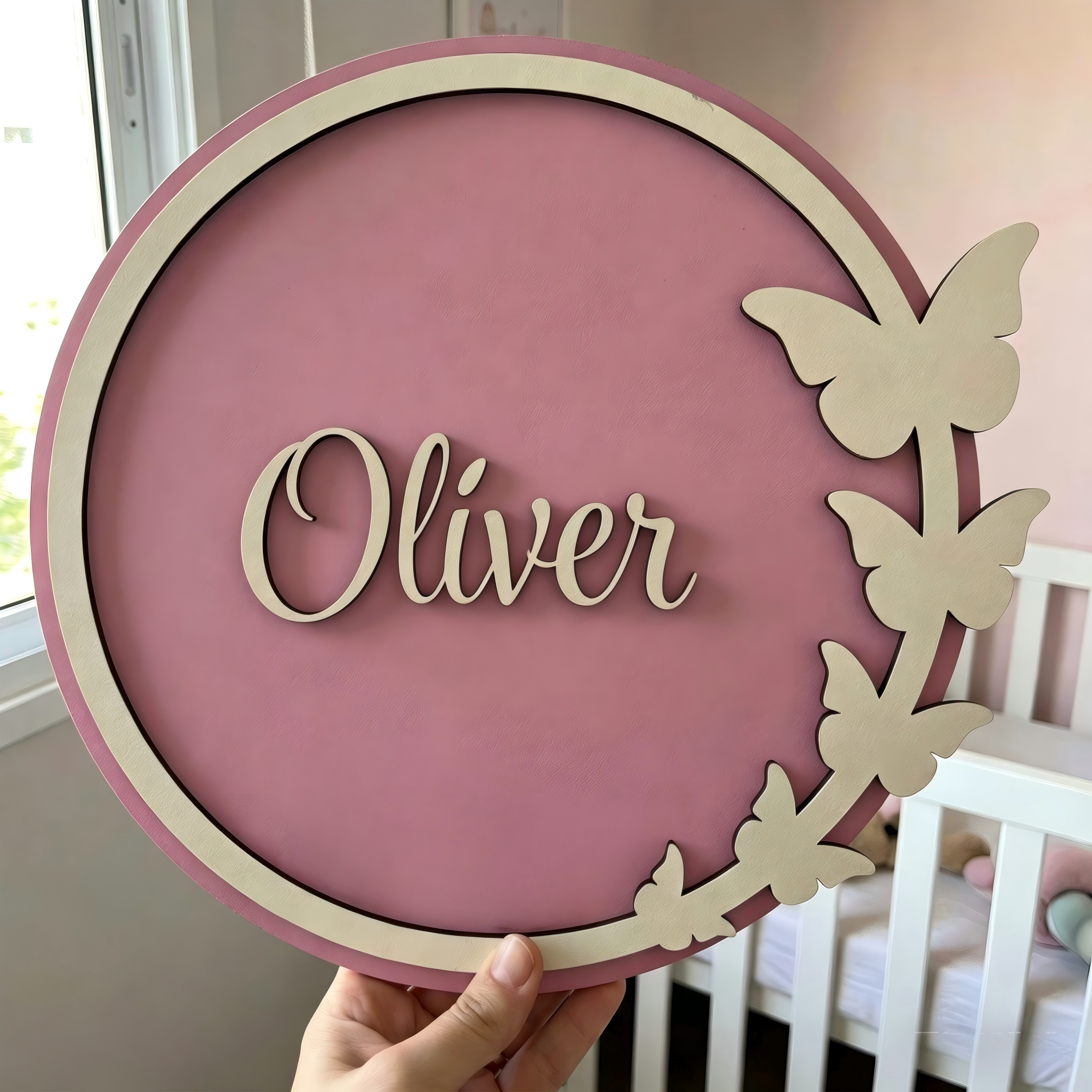 1Pc Custom Pink natural wooden - Baby Nursery Baby avis et prix