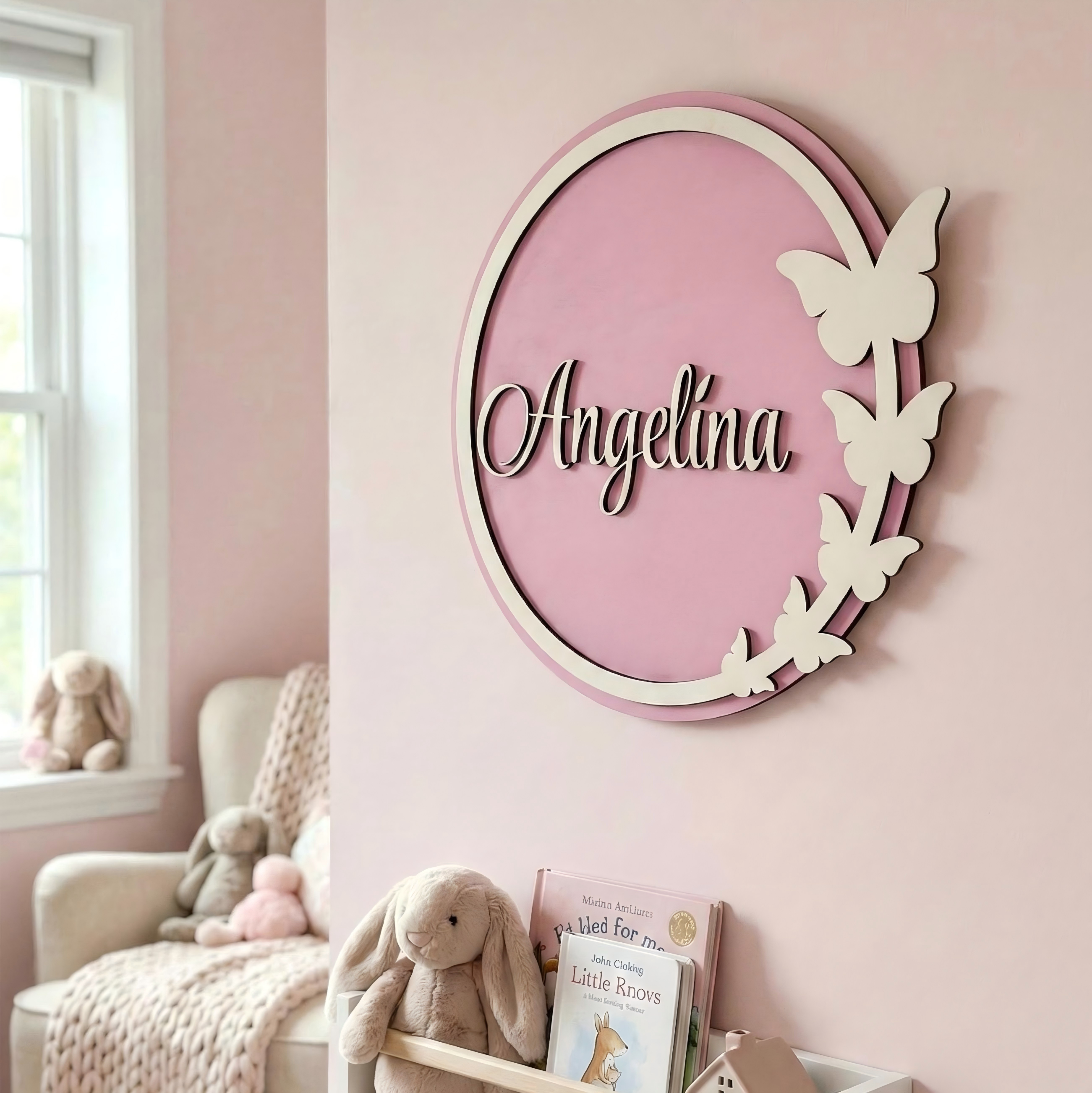 1Pc Custom Pink natural wooden - Baby Nursery Baby avis et prix