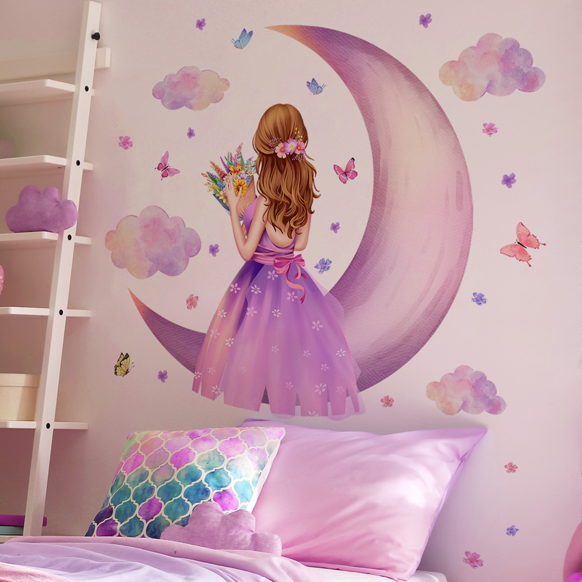 Large Girl Vinyl Tile Child Wa - Baby Nursery Ideas Girl avis et prix