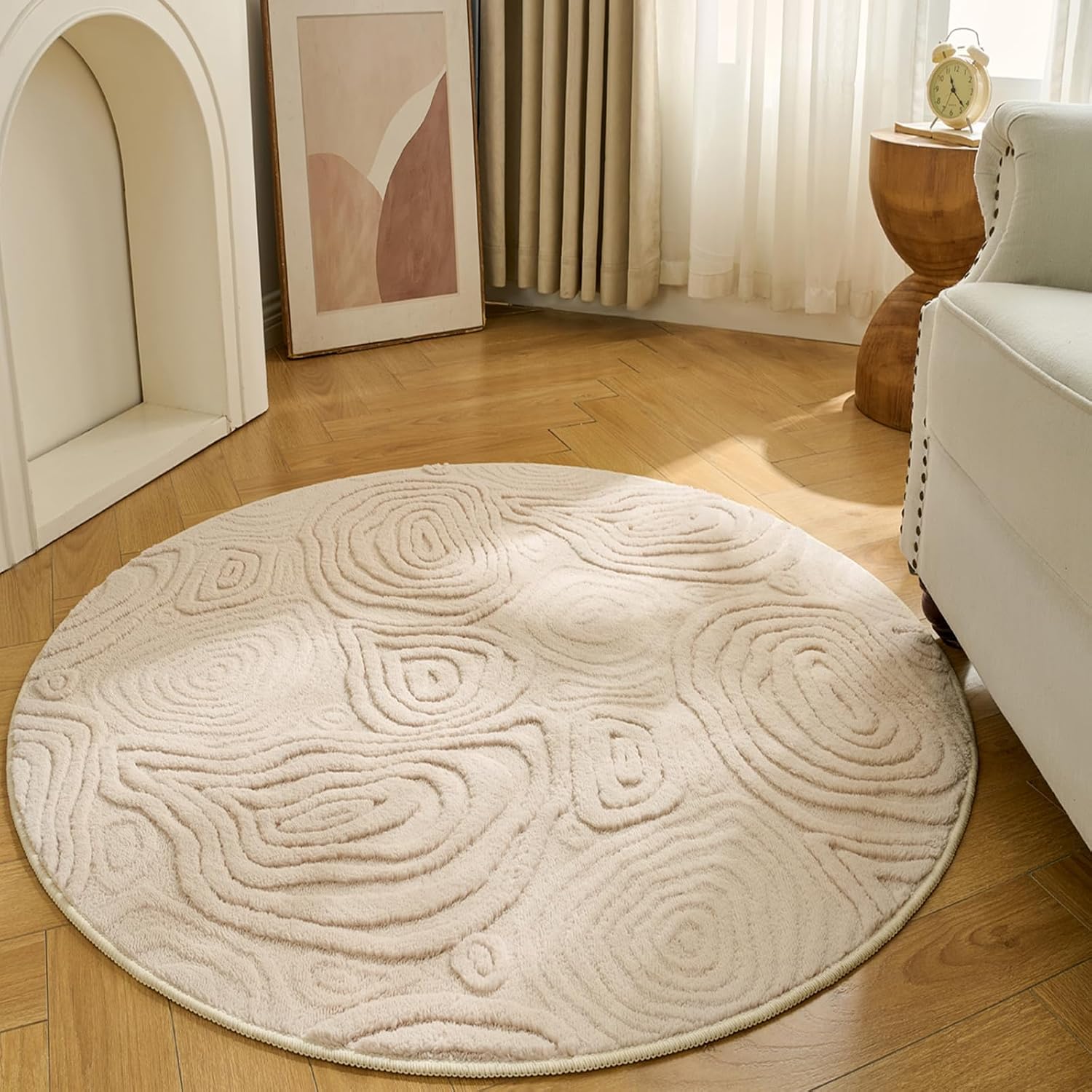 3D Geometric Round Rug – Soft  - Soft Rug Nursery avis et prix