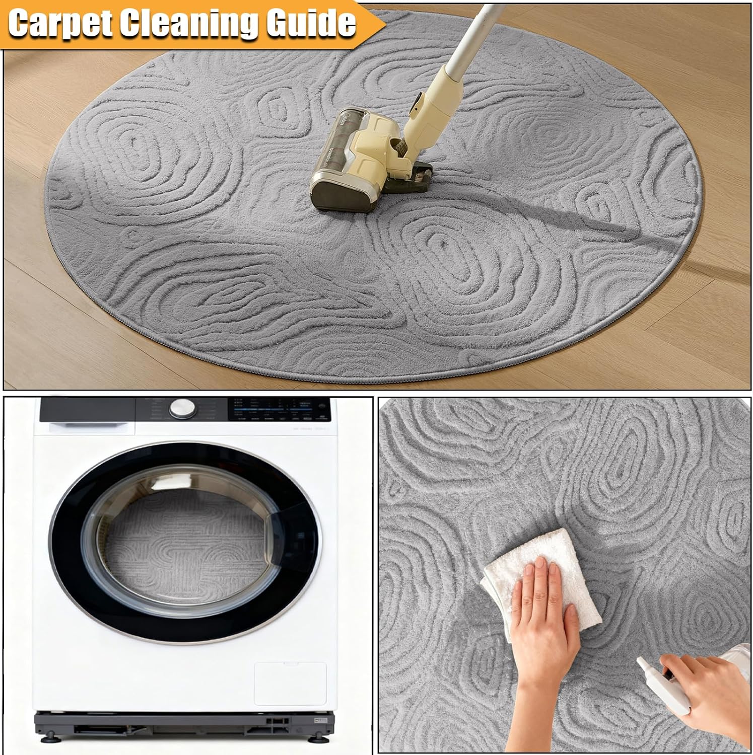 3D Geometric Round Rug – Soft  - Soft Rug Nursery avis et prix