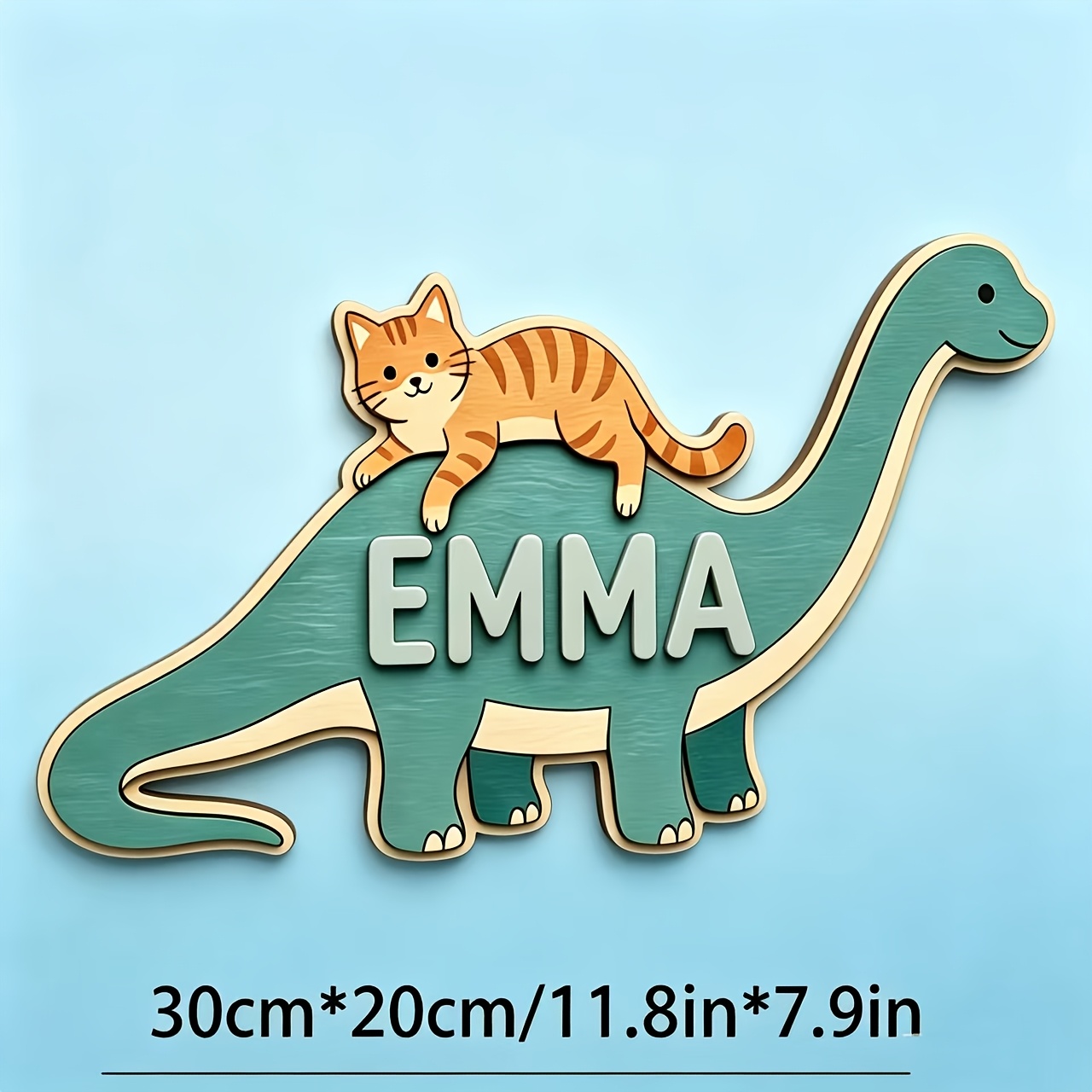 Personalized Cat Riding Dinosa - Baby Nursery Baby avis et prix