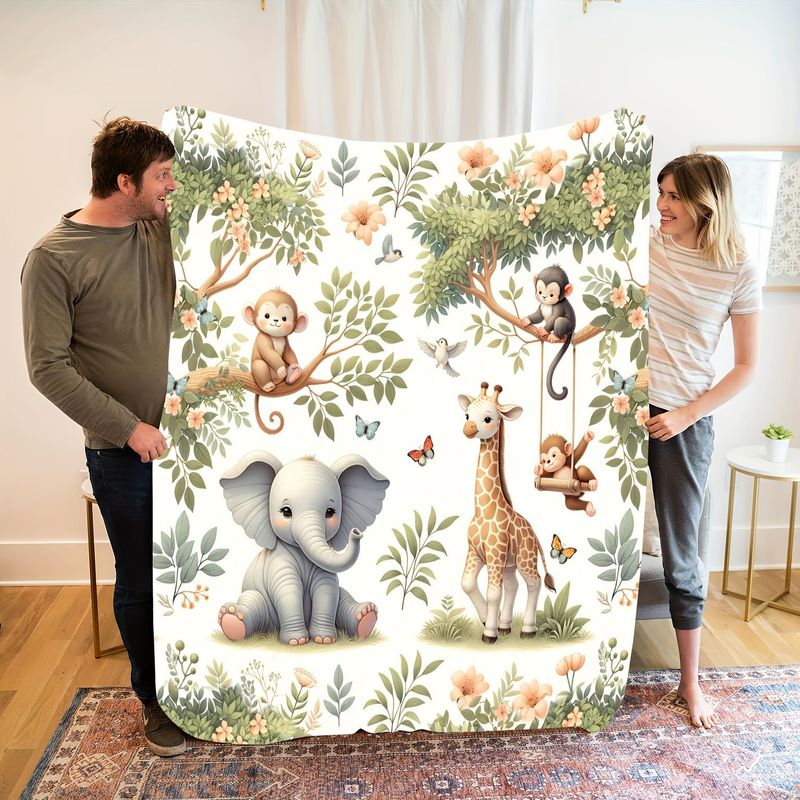 VIKAMA Watercolor Jungle Anima - Baby Nursery Fabric avis et prix