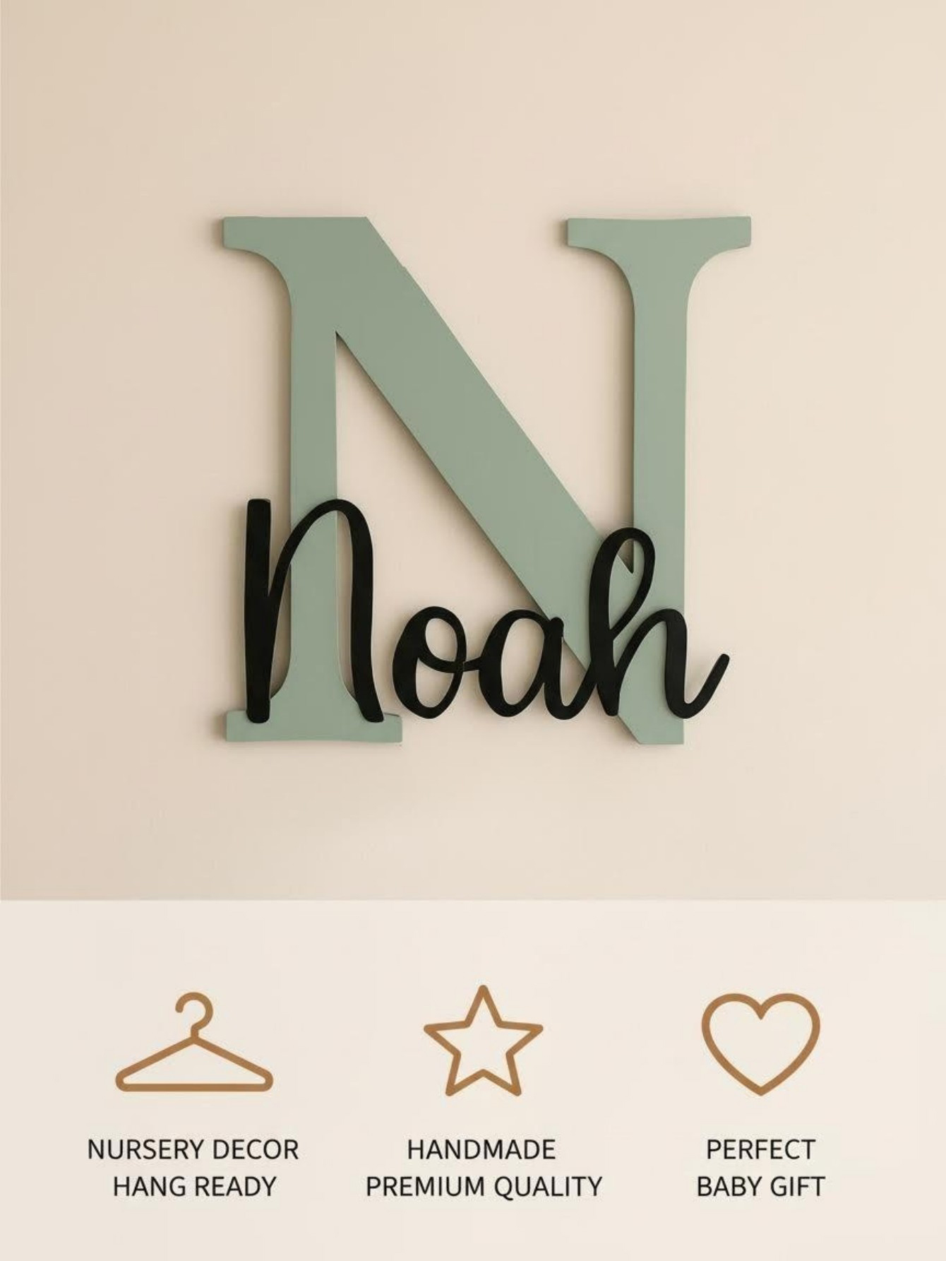 Custom Name Cloud Shaped Woode - Baby Nursery Baby avis et prix