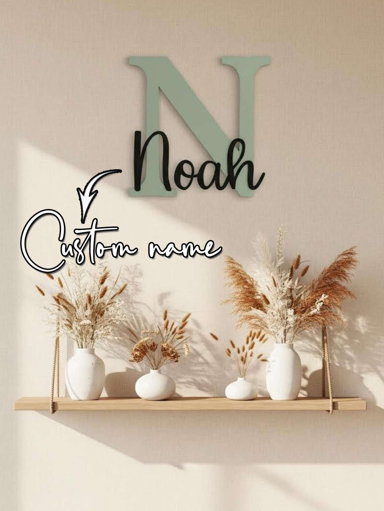 Custom Name Cloud Shaped Woode - Baby Nursery Baby avis et prix
