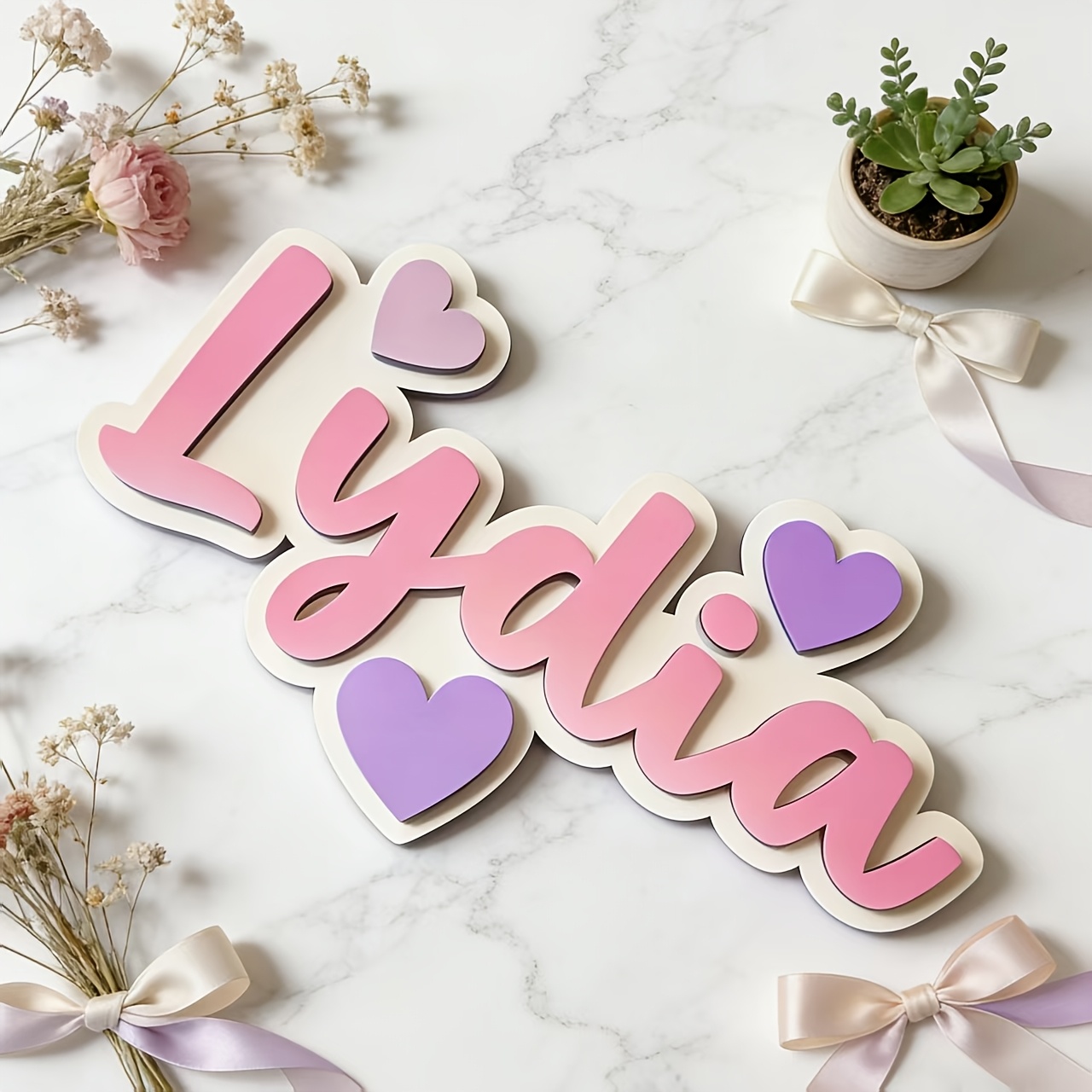 Personalized Gradient Heart Na - Baby Nursery Baby avis et prix