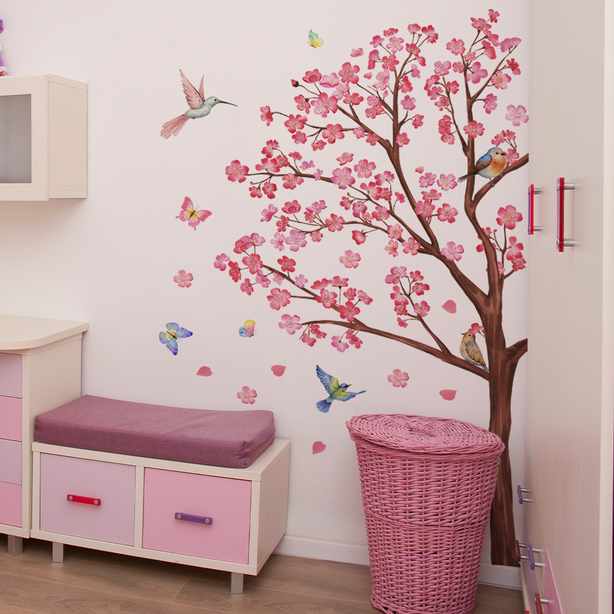 Watercolour Bird Flower Wall S - Baby Nursery Accessories avis et prix