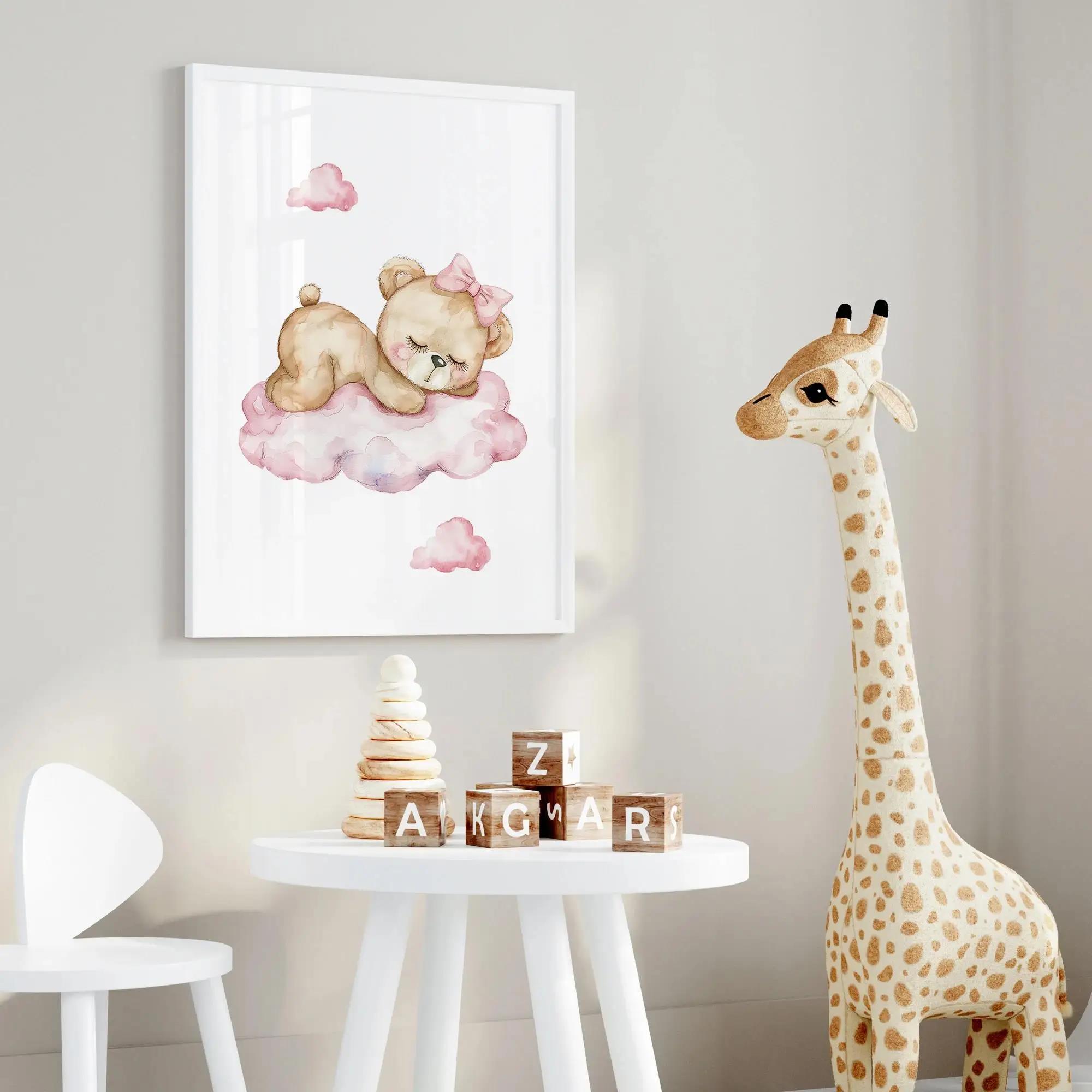 Pink Dream Bear Carousel Tent  - Baby Nursery Prints avis et prix