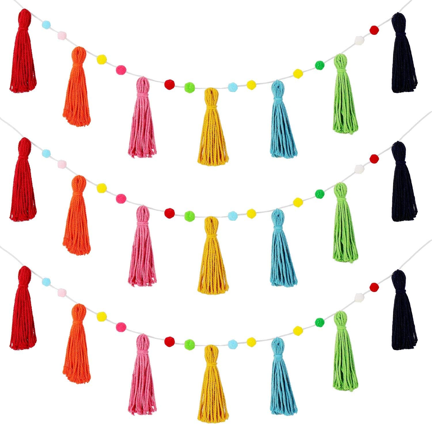 3 Pcs Colorful Rainbow Boho Ta - Baby Nursery Fabric avis et prix
