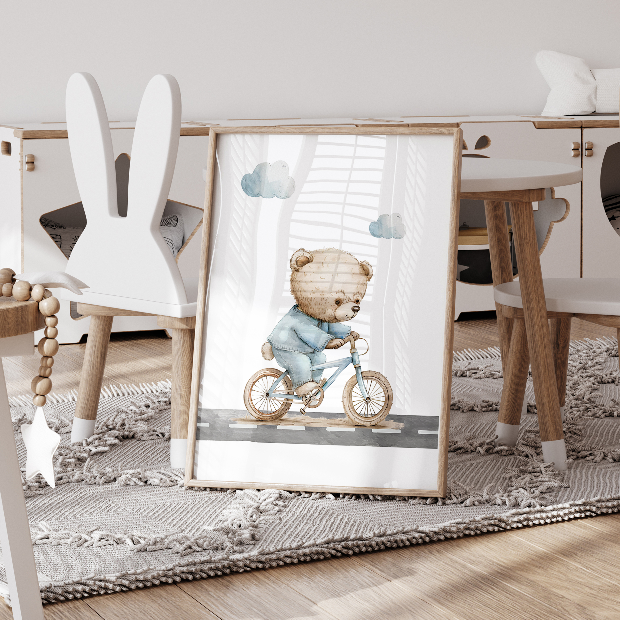 3pcs Personalized Name Blue Be - Baby Nursery Prints avis et prix