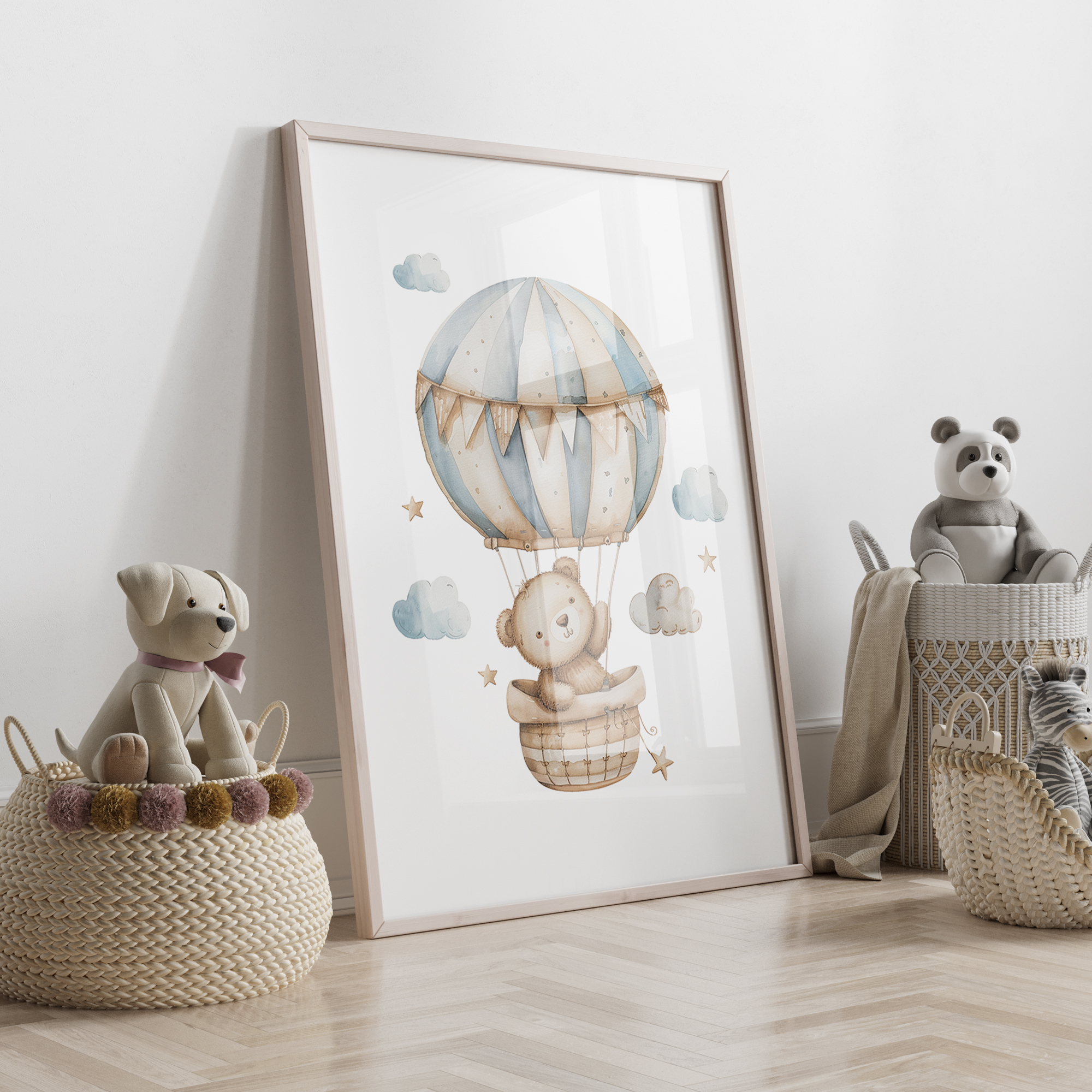 3pcs Personalized Name Blue Be - Baby Nursery Prints avis et prix