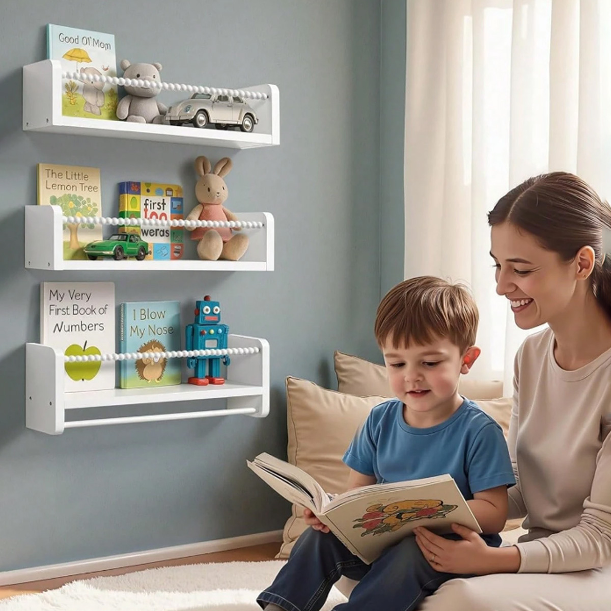 Nursery Book Shelves ,15.7 Inc - Baby Nursery Floating Shelves avis et prix