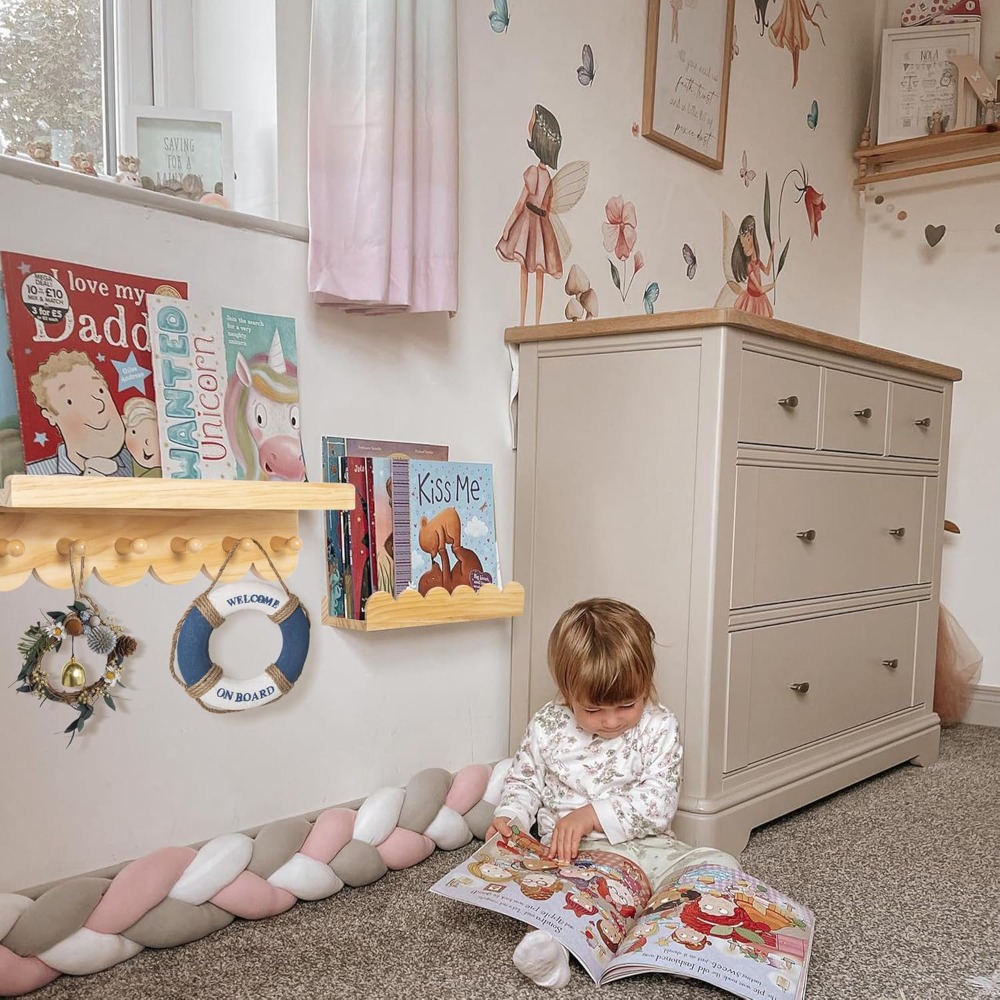 Nursery Book Shelves 3PCS Wood - Baby Nursery Floating Shelves avis et prix