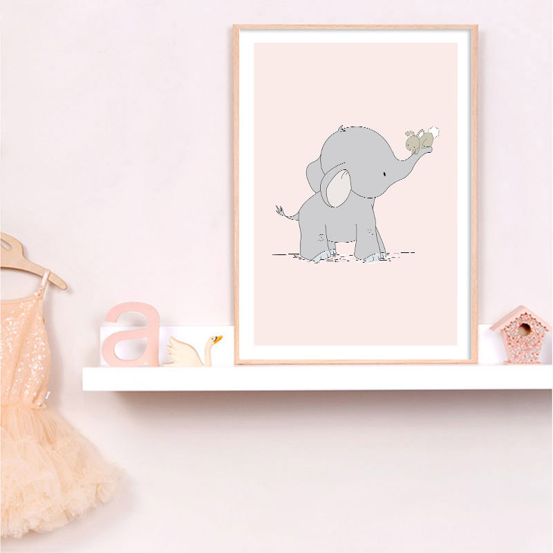 Elephant Nursery Wall Art Canv - Baby Nursery Mirror avis et prix