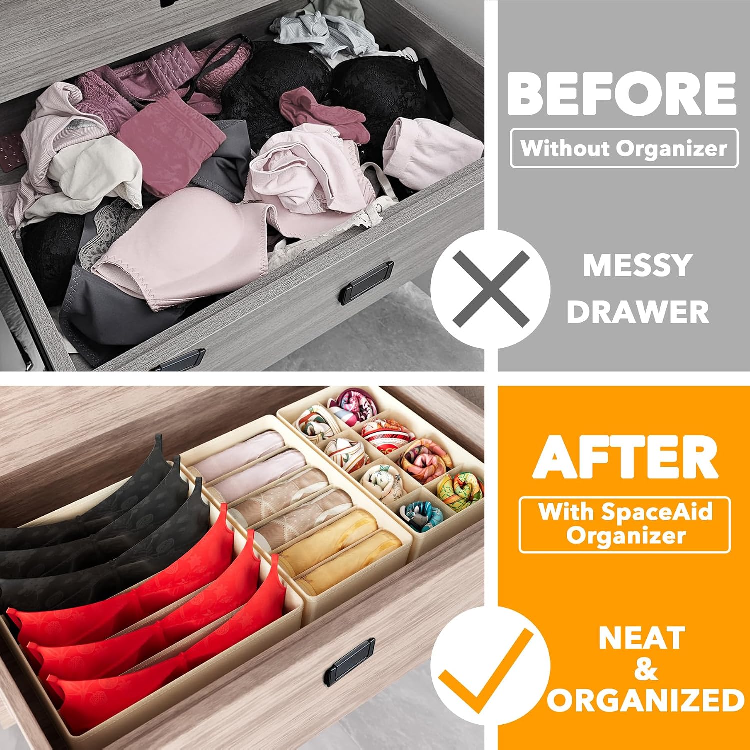 Drawer Organizer 4 Pack with D - Baby Nursery Closet avis et prix
