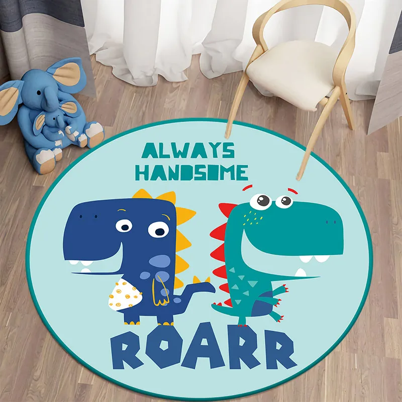 Playful Dinosaur Themed Round  - Soft Rug Nursery avis et prix