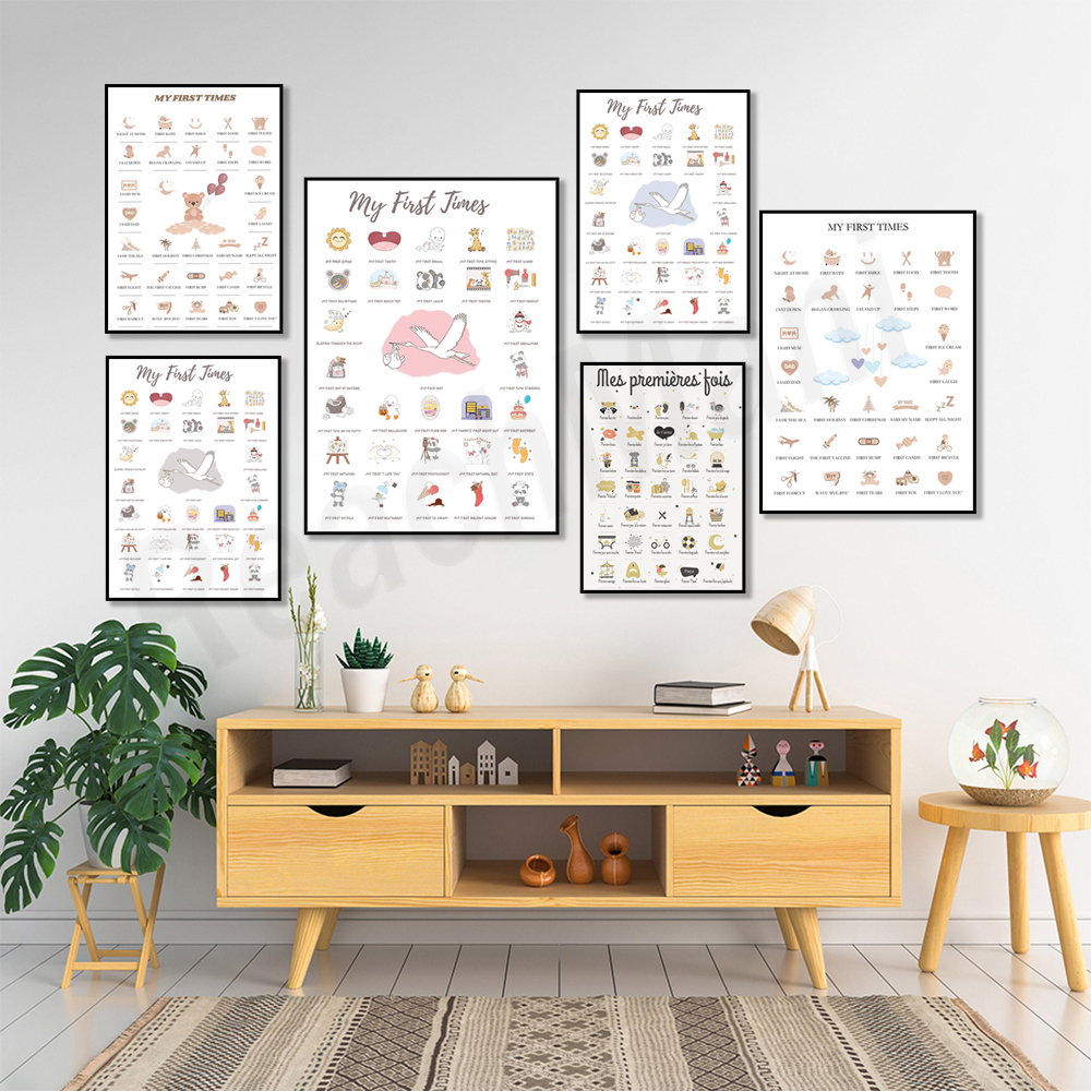 First time baby posters, poste - Baby Nursery Mirror avis et prix