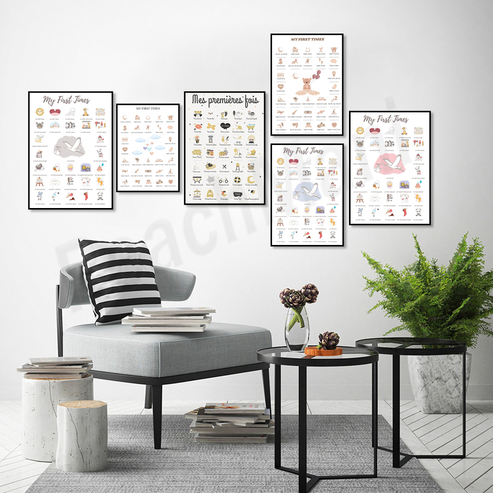 First time baby posters, poste - Baby Nursery Mirror avis et prix