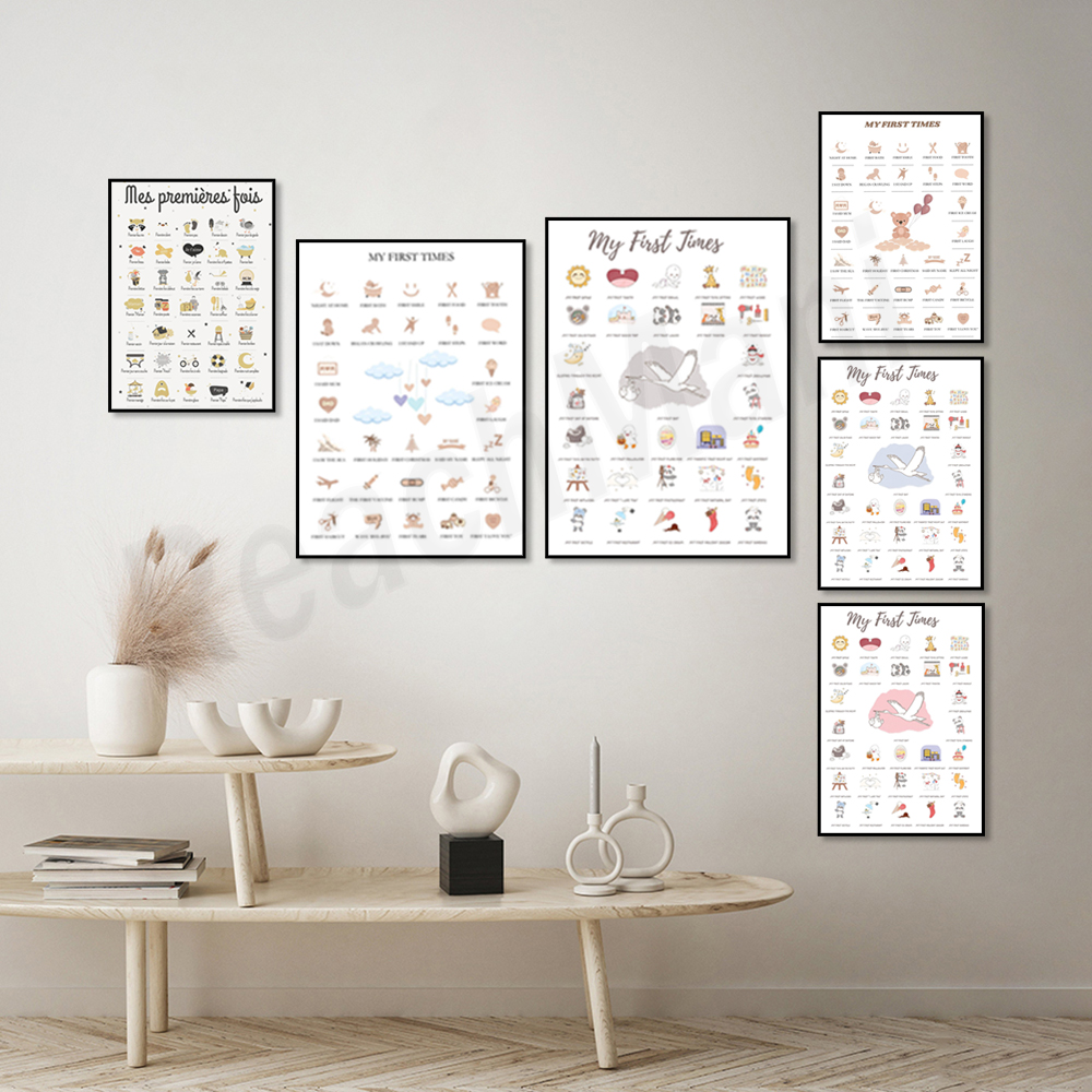 First time baby posters, poste - Baby Nursery Mirror avis et prix