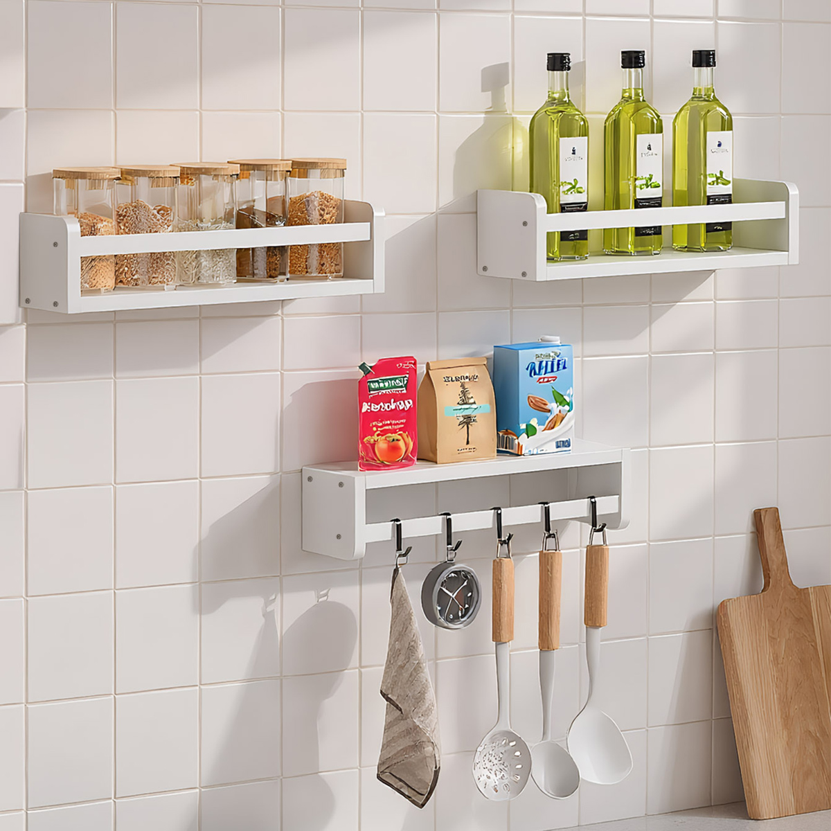 Set of 3 Nursery Book Shelves  - Baby Nursery Floating Shelves avis et prix