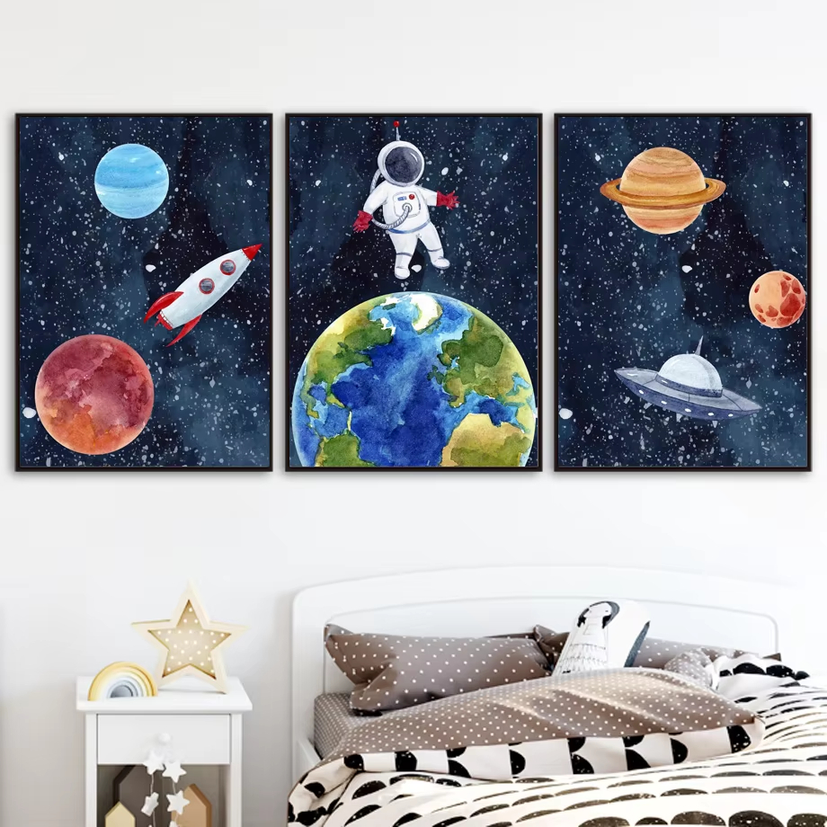 Space Astronaut Planet Rocket  - Baby Nursery Mirror avis et prix