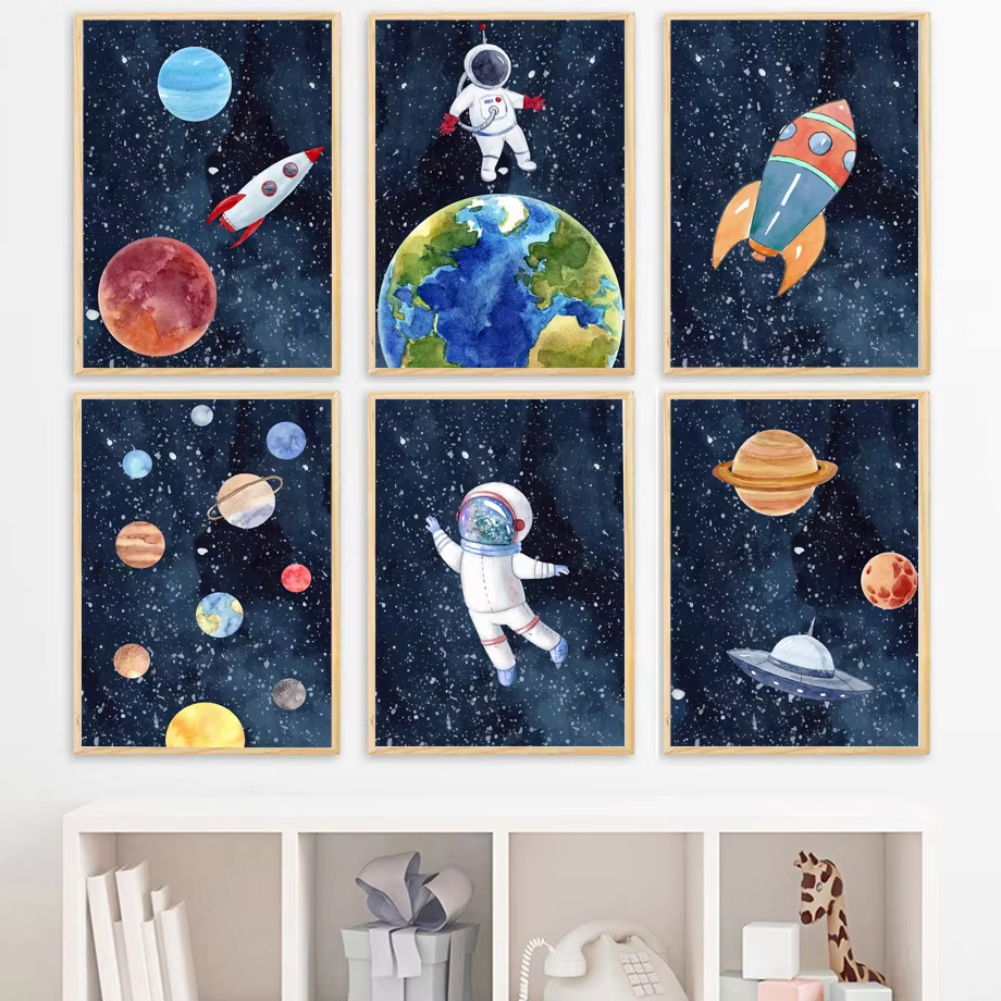 Space Astronaut Planet Rocket  - Baby Nursery Mirror avis et prix