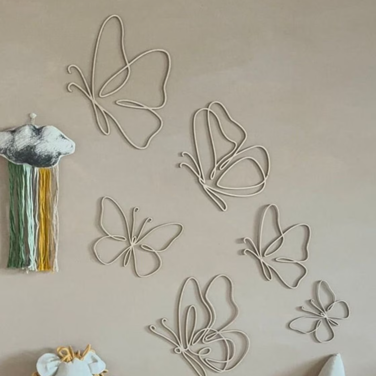 Set of 6 Wooden Wall Butterfli - Baby Nursery Accessories avis et prix