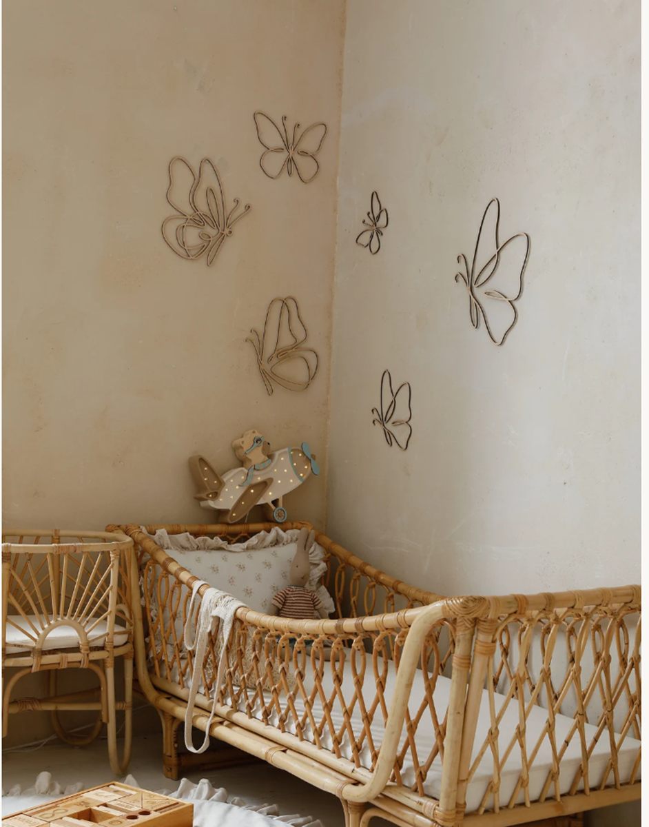 Set of 6 Wooden Wall Butterfli - Baby Nursery Accessories avis et prix