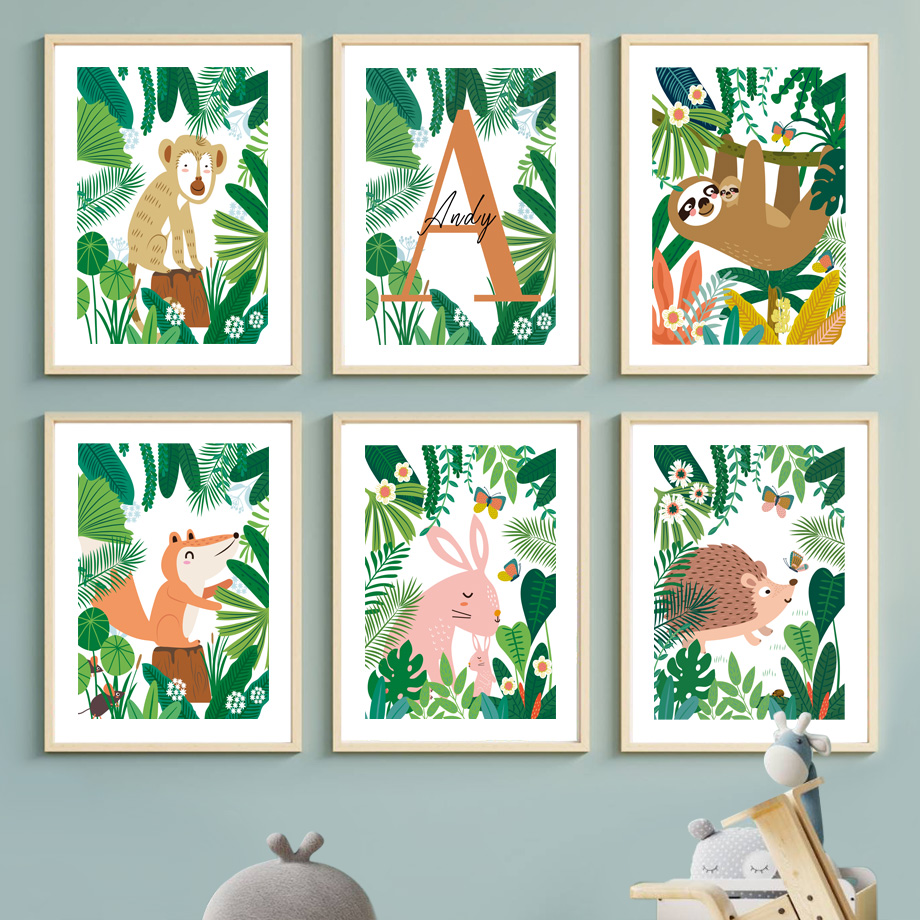 Jungle Safari Nursery Wall Art - Baby Nursery Gender Neutral avis et prix