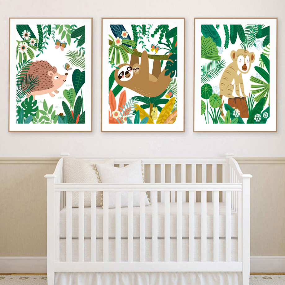 Jungle Safari Nursery Wall Art - Baby Nursery Gender Neutral avis et prix