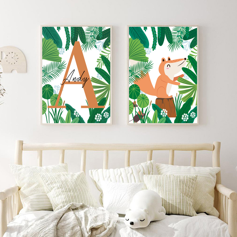 Jungle Safari Nursery Wall Art - Baby Nursery Gender Neutral avis et prix