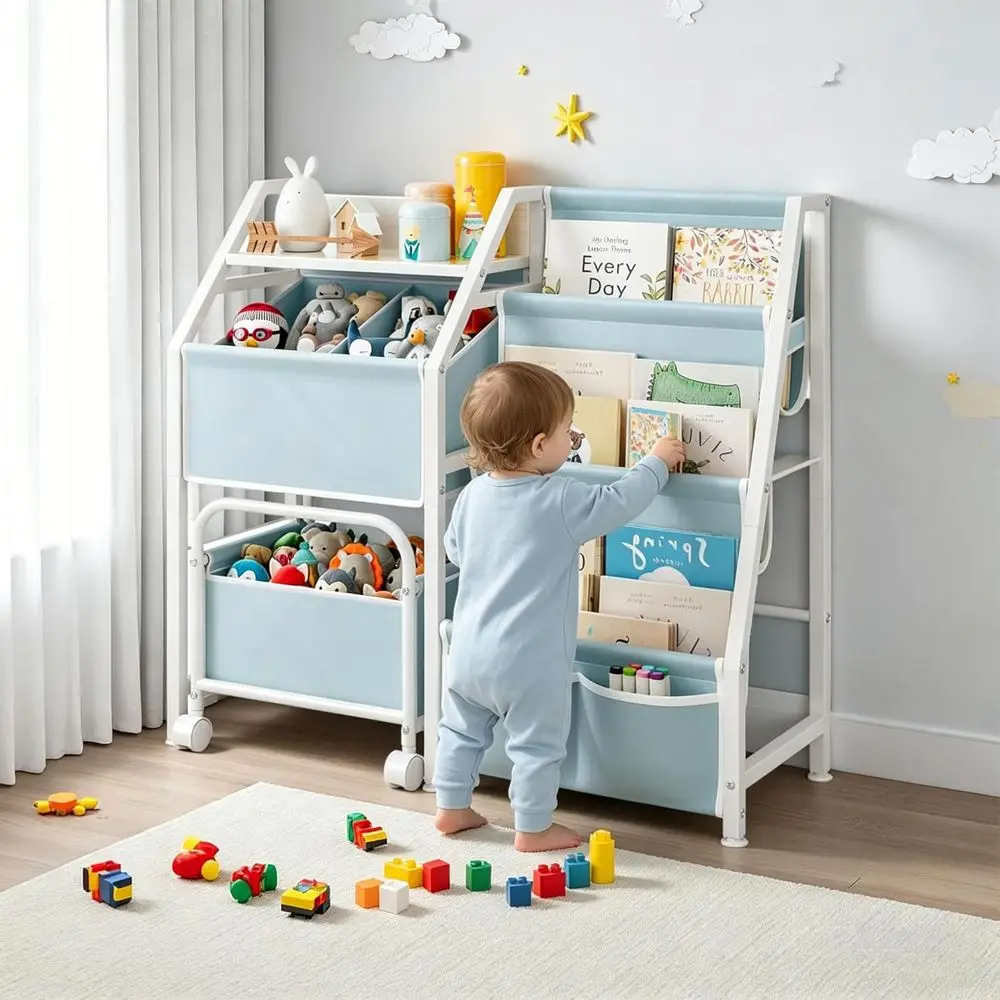Kids Bookshel and Toy Storage  - Baby Nursery Bookcase avis et prix
