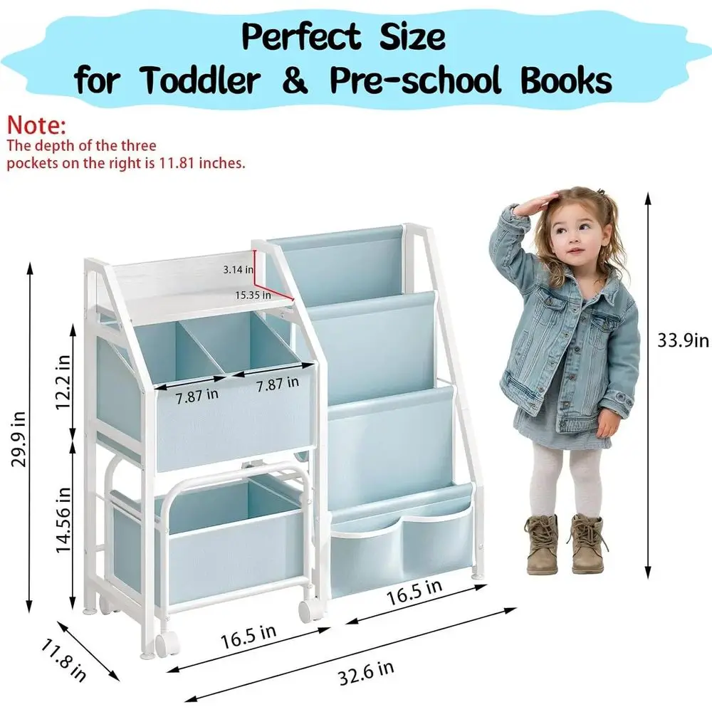 Kids Bookshel and Toy Storage  - Baby Nursery Bookcase avis et prix