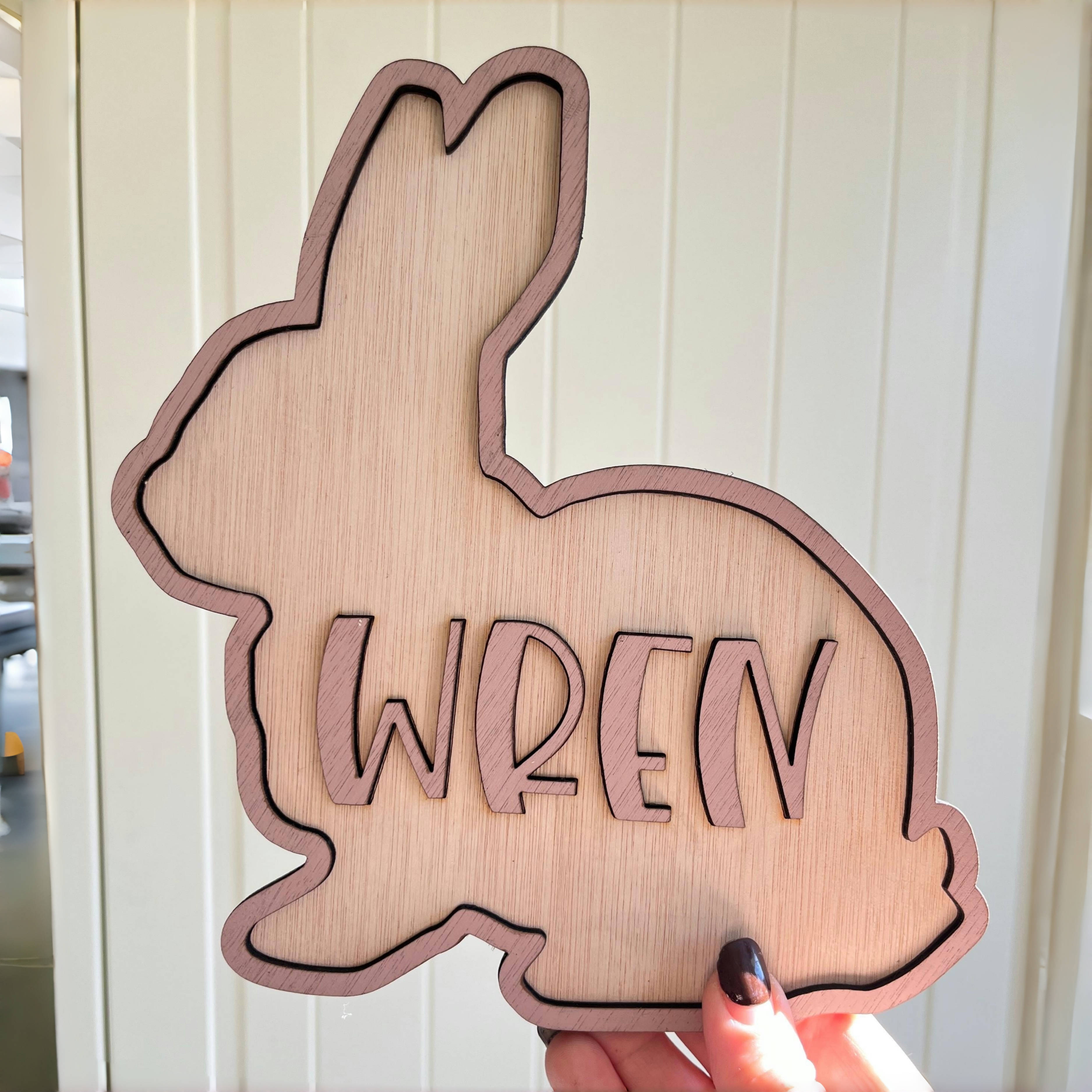 Personalized Bunny Name Wooden - Baby Nursery Wall Decor avis et prix