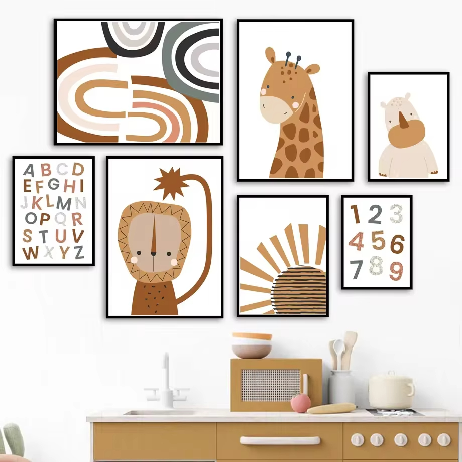 Rainbow Sun Lion Dinosaur Alph - Baby Nursery Mirror avis et prix